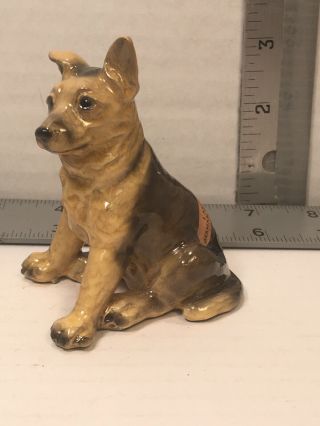 Dog Ceramic Figurine German Shepherd Royal Designs Mortens Studio W/ Sticker