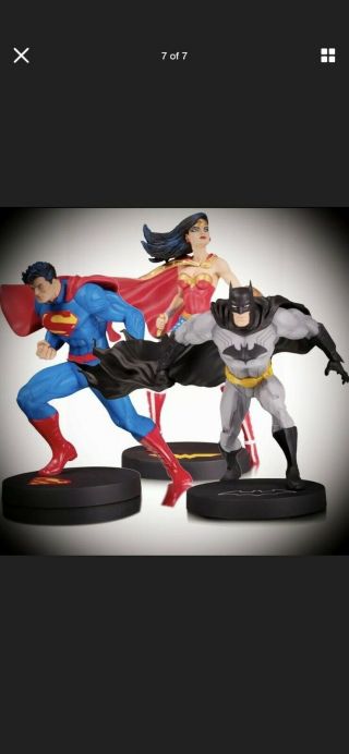 Dc Designer Series Superman Batman Wonder Woman Trinity Jim Lee Statue 3 - Pack