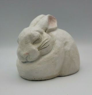The Stone Bunny Inc.  Figurine White Rabbit Telle M.  Stein”2012 " Yard Art