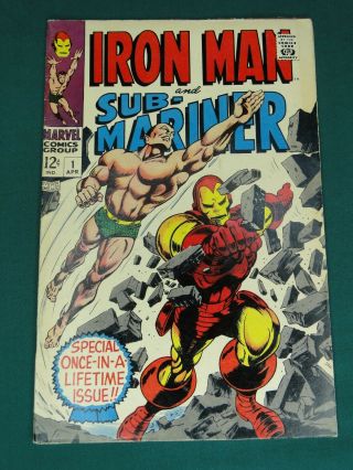 Marvel Comics Group - Iron Man And Sub - Mariner 1 - 4/1968 - See Pictures