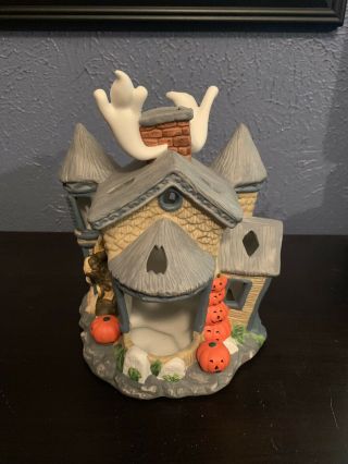 Retired Partylite Haunted House Halloween Tealight Candle Holder 2