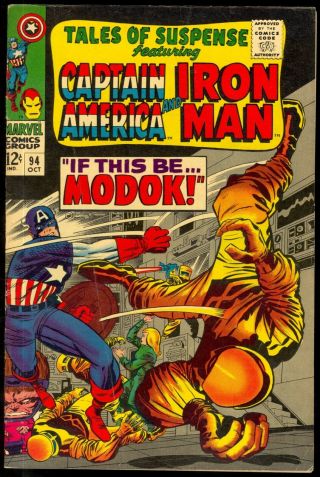 Tales Of Suspense Featuring Captain America And Iron Man 94 In Fine 6.  0