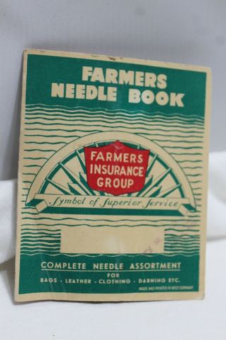 Farmers Needle Book W/threader Advertising Memorabilia Farmers Insurance Group