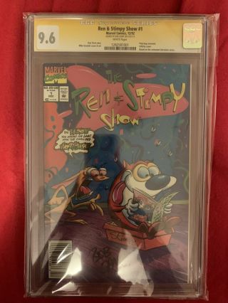 Ren And Stimpy Show Number 1 Cgc 9.  6 Marvel Signed By Bob Camp