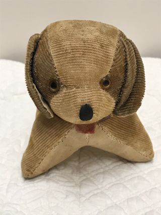 Vintage Pin Cushion Tape Measure Stuffed Dog Japan 3 3/4 "