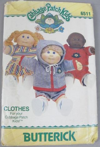 Butterwick 6511 Cabbage Patch Kids Uncut Clothes Pattern Jacket Dress Top Pants