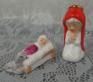 Vintage Napcoware Bone China Miniature Christmas Nativity Figure Mary Baby Jesus