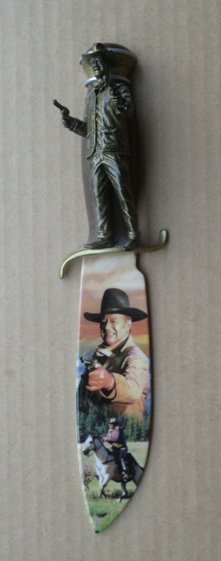John Wayne Knife From The Bradford Exchange A2856 Third Issue - " The Gunslinger "