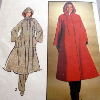 Lovely Vtg 1970s Coat Sewing Pattern Small