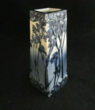 Gorgeous Hand Crafted Unique Ceramic Blue Vase By Unknown Artist