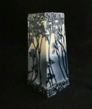Gorgeous Hand Crafted Unique Ceramic Blue Vase by Unknown Artist 3