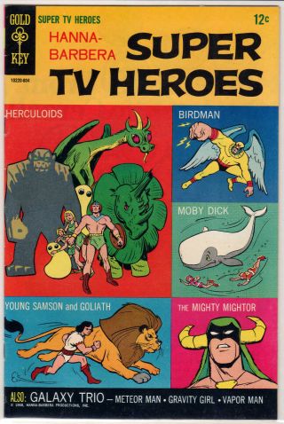 Hanna - Barbera Tv Heroes 1 Gold Key Comic Vf 8.  0 Birdman 1968