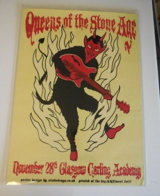 Queens Of The Stone Age Concert Poster Glasgow Carling Academy 2007