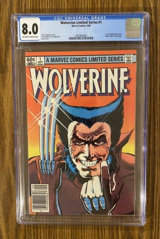 Wolverine Limited Series 1 Cgc 8.  0 Ow/wp Newsstand Frank Miller 1982