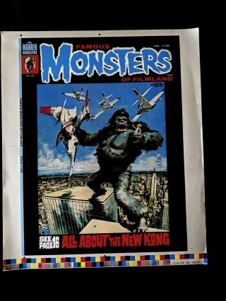 Famous Monsters Of Filmland 125 Pub Master Laurentiis King Kong Cover Proof Wa