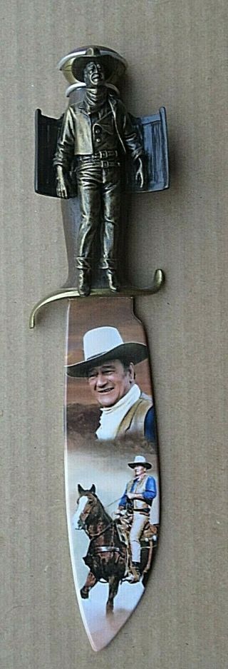 John Wayne Knife From The Bradford Exchange - 2nd Issue A2581 - " Western Legend "