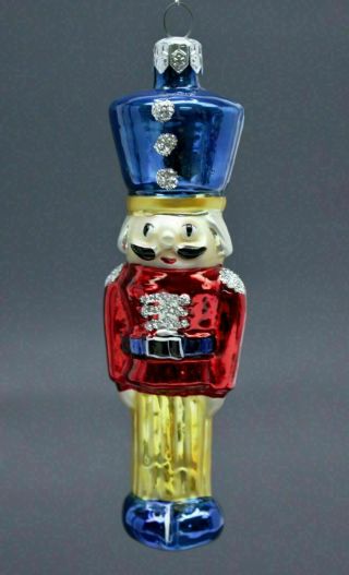 Vint Christopher Radko Palace Guard Glass Ornament Nutcracker Soldier 92 - 060 - 0