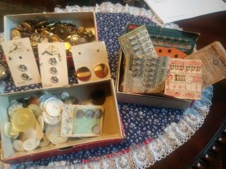 Vintage Sewing Notions Vintage Hooks And Eyes Snaps Buttons