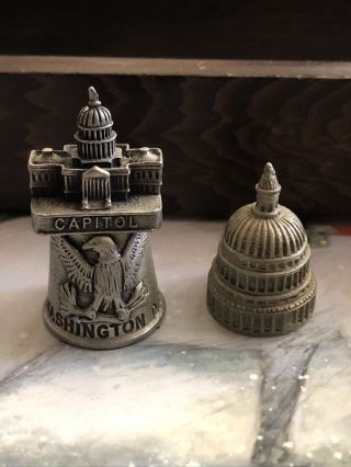 Thimbles Pewter Washington D C Capitol Building And Rotundra