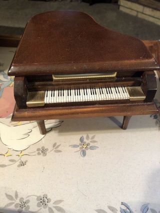 Vintage Enesco Baby Grand Piano Music Box 1984 Nocturne Chopin
