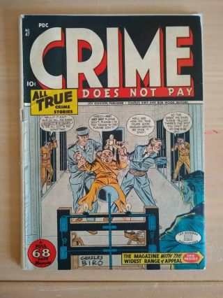 Crime Does Not Pay 47 1946 - Electric Chair Cover - Vg
