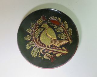 Eldreth Pottery Lancaster County Decorated Redware Plate With A Partriage