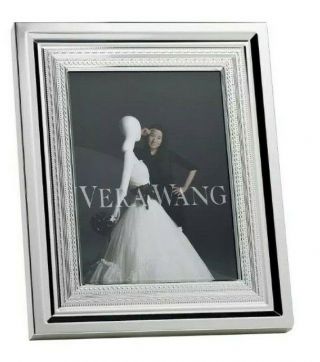 Vera Wang Wedgwood® With Love 5x7 Photo Picture Frame Silver Plate Ret$80