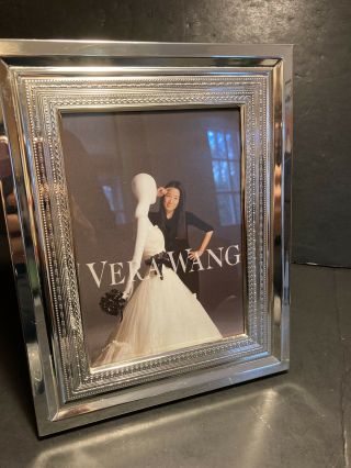 Vera Wang Wedgwood® With Love 5x7 Photo Picture Frame Silver Plate RET$80 2