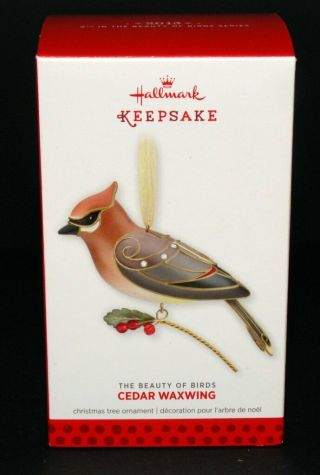 Hallmark Ornament 2013 Beauty Of Birds 9 In Series Cedar Waxwing