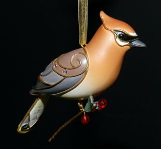 Hallmark ornament 2013 Beauty of Birds 9 in series Cedar Waxwing 3