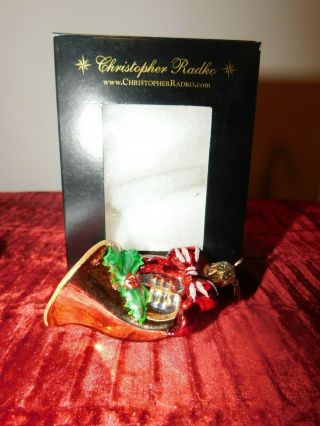 Christopher Radko French Horn Little Gem Christmas Ornament