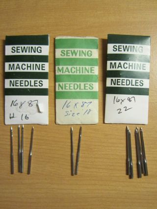 16x87 Sewing Machine Needles for Singer 31 - 15,  Assorted Sizes,  Qty 40 2