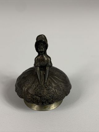 Vintage Victorian Lady Brass ? Bronze? Bell