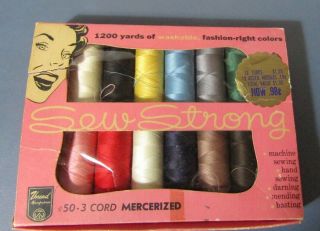 Vintage Box Of Thread 12 Tubes Winston Thread Co.  Collectible