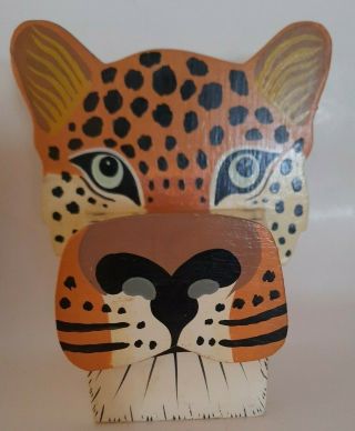 Perkins & Morley Hand Crafted Wood Cheetah Trinket Box Hand Crafted in Sri Lanka 2