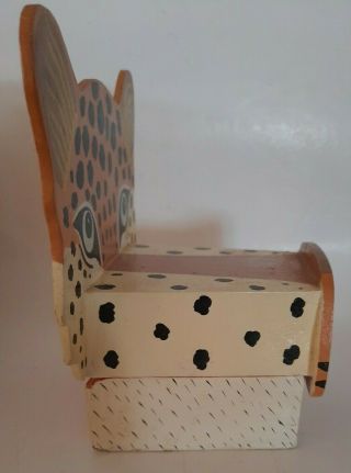 Perkins & Morley Hand Crafted Wood Cheetah Trinket Box Hand Crafted in Sri Lanka 3