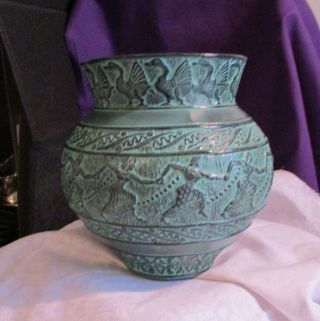 Vintage Ceramic Egyptian Style Vase