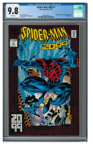 Spider - Man 2099 1 (1992) Key 1st Issue/origin Red Foil Cgc 9.  8 Zz195