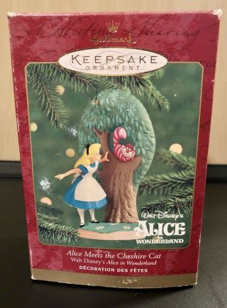 Hallmark Keepsake Ornament Alice Meets The Cheshire Cat Walt Disney