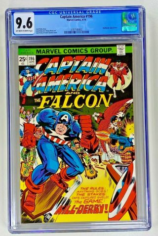 Captain America 196 Cgc 9.  6 Oww Nm,  Marvel 1976 Jack Kirby Bronze