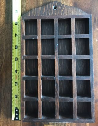 Vintage Wooden Thimble Display Holder Rack Holds 20 Thimbles,