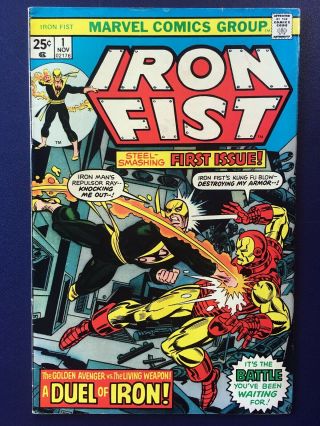 Iron Fist 1 (1975 Marvel) Iron Fist Vs.  Iron Man Claremont Byrne Key Issue