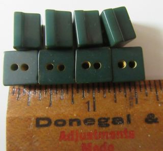 Vtg Antique Bakelite Button Set Of 8 Green Matching Dimi Small Buttons 2 Hole