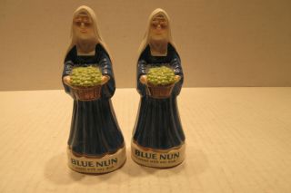 Blue Nun Wine Salt & Pepper Shakers Schieffelin & Co.  Made In Japan