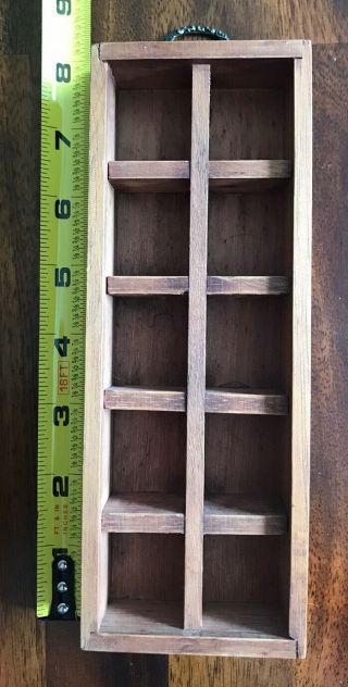 Vintage Wooden Thimble Display Holder Rack Holds 10thimbles,
