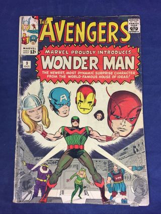 The Avengers 9 - 1st App Of Wonder Man - Marvel Comics (1964)
