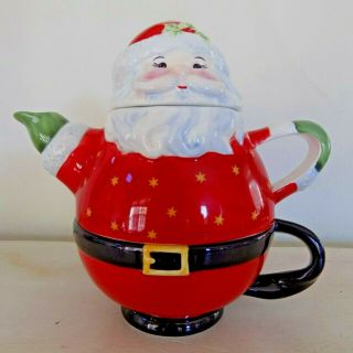Christopher Radko Santa Claus Teapot 3 - Pc Traditions Holiday Celebrations