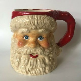 Vintage Old Christopher Radko Santa Claus Mug Porcelain Rare Christmas 5 " Tall