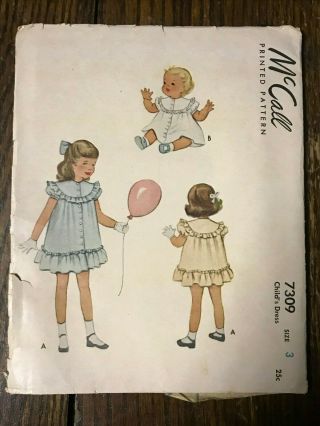 1948 Mccall Sewing Pattern Girls 