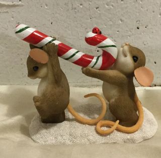 Charming Tails " Raise A Little Cain This Holiday " Christmas Enesco Htf